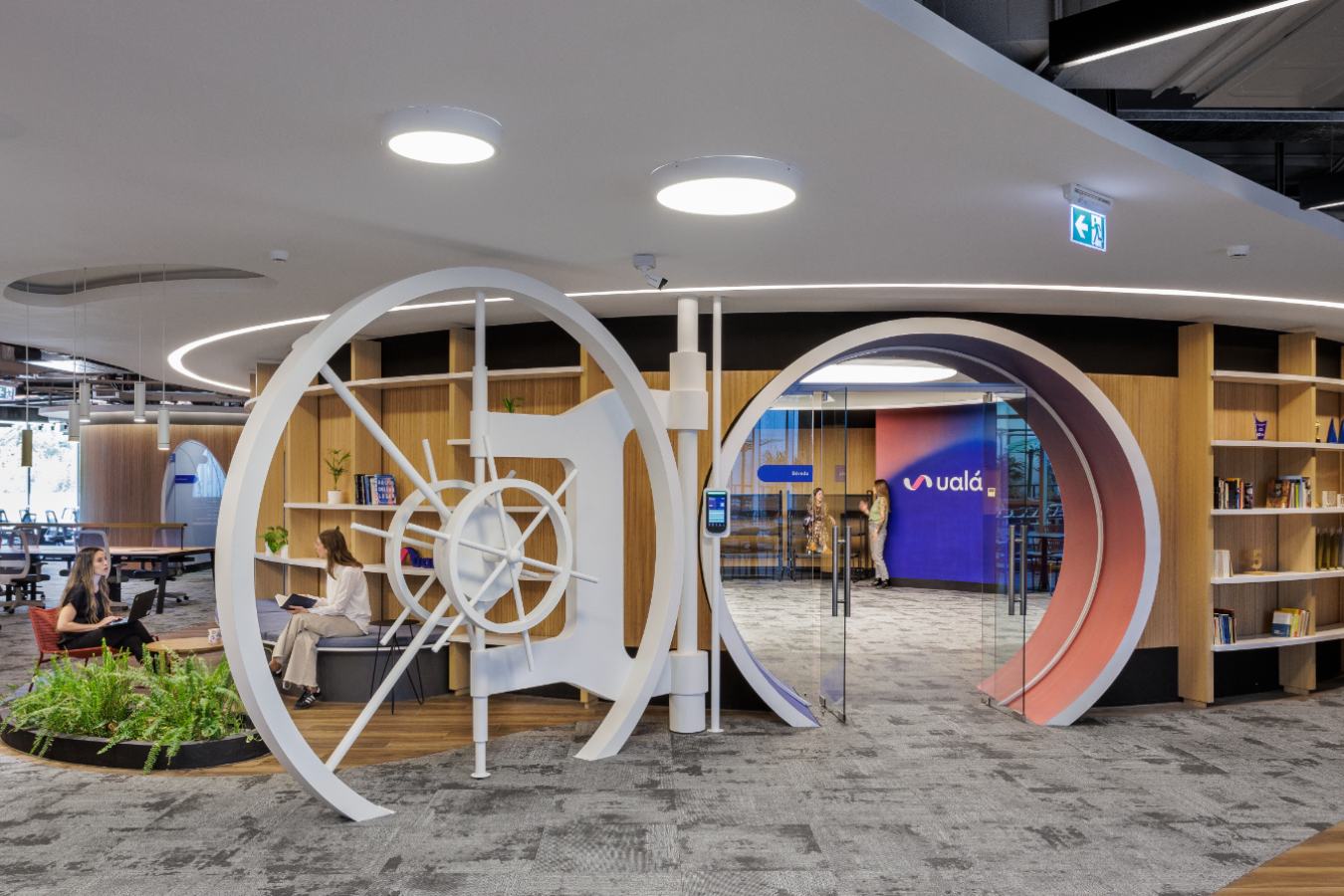 Uala Offices 2024 - Creative circular vault door design feature connecting office zones - Contract Workplaces.jpg